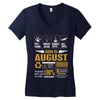 Born August  Multitasking Problem Solving Tees Women's V-Neck T-Shirt