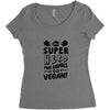 Be A Super Hero For Animals Go Vegan! Women's Triblend Scoop T-shirt