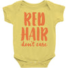 red hair dont care Baby Onesie