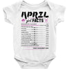April Girl Facts Taurus Baby Onesie
