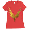 the fly bird   maverick jake paul   gold Ladies Fitted T-Shirt