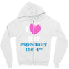 i love july especially the 4th Zipper Hoodie