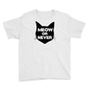 meow or never cat Youth Tee