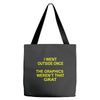 i went outside once Tote Bags