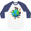 animal polygon around the planet 3/4 Sleeve Shirt