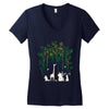 meanwhile in the woods Women's V-Neck T-Shirt
