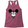 skull mickey cartoon Racerback Tank