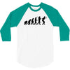 evolution of table tennis or ping pong mens black t shirt top 3/4 Sleeve Shirt