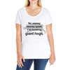 hunting giant hogs Ladies Curvy T-Shirt
