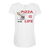 pizza is love pizza is life Maternity Scoop Neck T-shirt