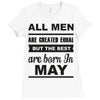 all men are created equal may Ladies Fitted T-Shirt