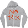 no trick pumpkin halloween Zipper Hoodie