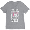 the fight ain't over so the party don't stop black V-Neck Tee