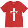 sinner christian god bible new V-Neck Tee