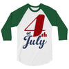 4th of july 3/4 Sleeve Shirt