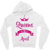 queens are born in april Zipper Hoodie
