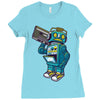 robot kicks Ladies Fitted T-Shirt