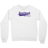 scotland born and raised retro white &amp; navy international country Crewneck Sweatshirt