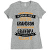 Super Cool Grandson Of A Freaking Awesome Grandpa Ladies Fitted T-Shirt