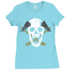 skull axe Ladies Fitted T-Shirt