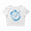 save the narwhales Crop Top