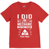 I Did Not Become a Mechanic to Fix Your for Free V-Neck Tee