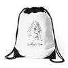 the philosopher's throne Drawstring Bags
