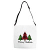 lumberjack tree merry christmas Adjustable Strap Totes