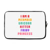i am a mermaid unicorn kitten fairy princess Laptop sleeve