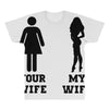 my wife your wife black design All Over Men's T-shirt