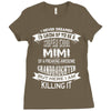Super Cool Mimi Of A Freaking Awesome Granddaughter Ladies Fitted T-Shirt