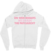 on wednesdays we smash the patriarchy Zipper Hoodie