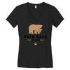 papa bear Women's V-Neck T-Shirt