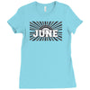 legends are born in june Ladies Fitted T-Shirt