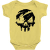sea of theives skull Black Logo Baby Bodysuit