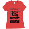 Never Underestimate A Pawpaw With An Engineer Degree Ladies Fitted T-Shirt