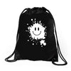 mud splatter smiley face smile forrest gump movie Drawstring Bags