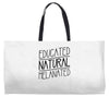 educated, natural, melanated Weekender Totes