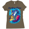 Surfing Time Ladies Fitted T-Shirt