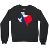 Eroded Texas Map With Flag Crewneck Sweatshirt