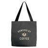 powered by coffee Tote Bags