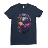 Colorful Skull Ladies Fitted T-Shirt
