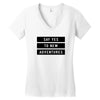 Say Tes to New Adventures Women's V-Neck T-Shirt
