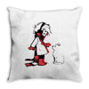 winter boy Throw Pillow