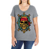pirate bones skull Ladies Curvy T-Shirt