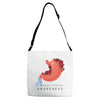 stomach cancer awareness Adjustable Strap Totes