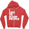 i like to flash people Zipper Hoodie