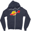 the spaceman logo Zipper Hoodie