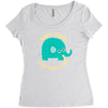 an elephant never cares Women's Triblend Scoop T-shirt