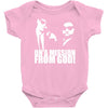 blues brothers inspired on a mission from god funny Baby Onesie